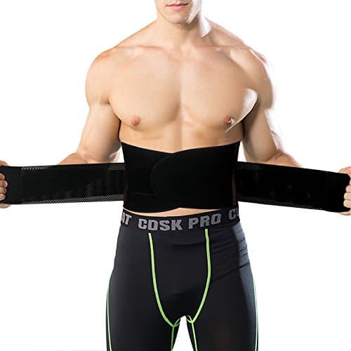 Pulchra Back Support Belt, Lower Back Brace, Dual Adjustable Straps Breathable Mesh Panels, Lumbar Supports for Men Women Back Pain Relief