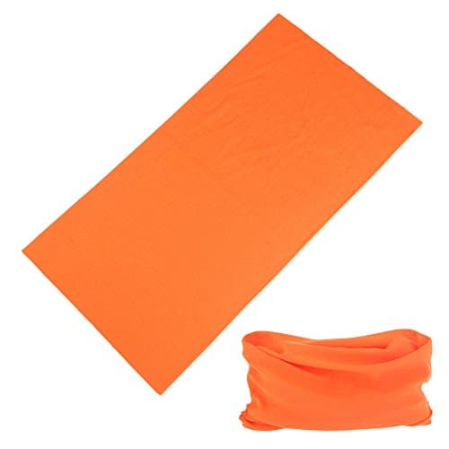 Wujia 2pcs Solid Headband Multifunction Seamless Bandana Magic Scarf (orange)