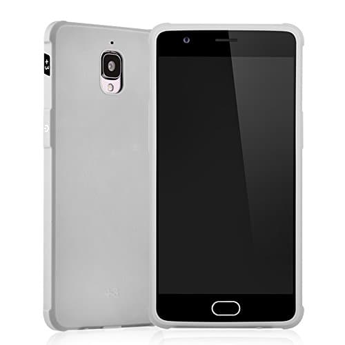 Eazewell Ultra-thin [Corner Cushion] Back Cover [Shock Absorption] Shield Shockproof Skin Armor Bumper Case with 2 PCS 9H Tempered Glass Film Protectors for OnePlus 3 / 3T (Gray)