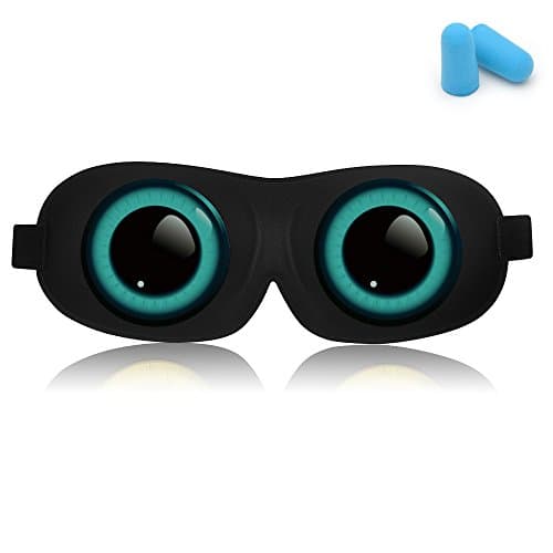 Unique 3D Sleep Mask With Sci-Fi Angel Eye Labeling, Adjustable Strap Ultra lightweight &amp; Comfortable Sleeping eyeshades for Travel, Nap, Shift Works (Frog's eye)