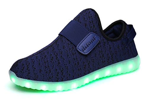 ditont LED Light Up Shoes Remote Control 16 Colors Flashing Sneakers for Kids Boys Girls(DT333Blue37)