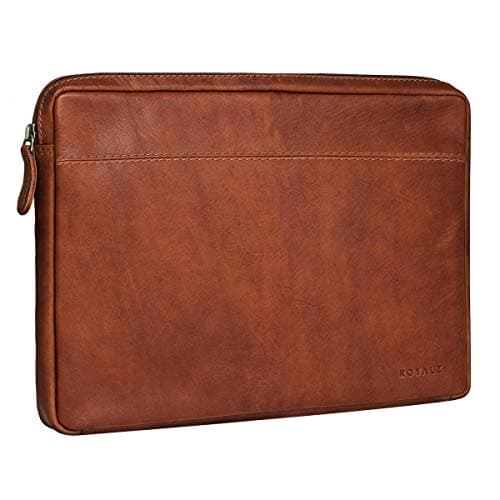 ROYALZ 13.5 Inches Leather Folio Case for Microsoft Surface Laptop Bag Leather Folio Case Cover Leather Phone Case Sleeve Retro Leather
