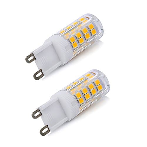 Goodland's Mini G9 LED Corn Bulb-5W 110V SMD2835 Ceramic - LED G9 Lamp Chandelier Replace Halogen Lights (2 Pack, Soft White -2700K)