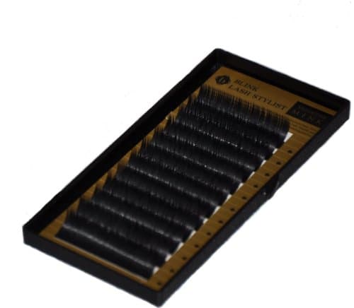 Eyelash Extension Mink Lashes C Curl mix size + 2 Alluring Glue Rings (.25mm Mix Size)