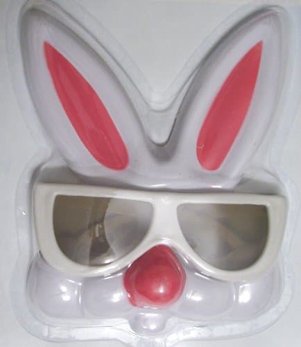 Easter Bunny Costume Glasses, Bunny Glasses, WHITE