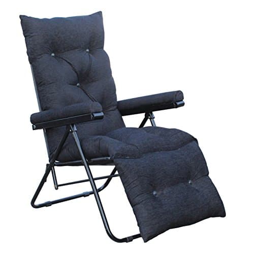 Spacecrafts Recliner Folding Easy Chair (Recron/Black)