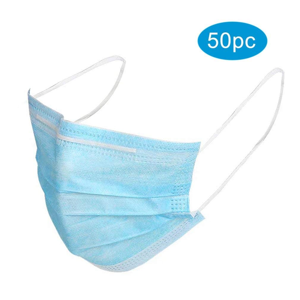 Disposable 3-layer, breathable anti-dust disposable mouth loop face, comfortable sanitary 50 Pcs, Confirm the Aimelen Store