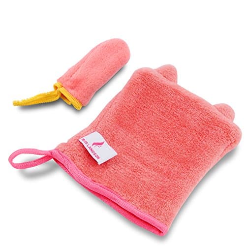 Makeup Remover Mitt with Just Water Remove Make up off Face and Eye - Reusable, Machine Washable and Chemical Free - Replaces Towelettes, Pads, Wipes, Oil and Cleansers