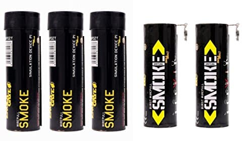 Photo Smoke Effect (5-Pack, 3 Regular and 2 Twin-Vented Burst) (Yellow)