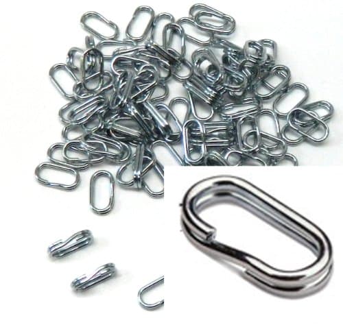 95 Oval X2 Power Rings 50% Stronger Than Round Split Rings Zinc Plated Connectors for Key Rings, Lures Fishing Tackle (5x10mm 0.384x0.197 in)