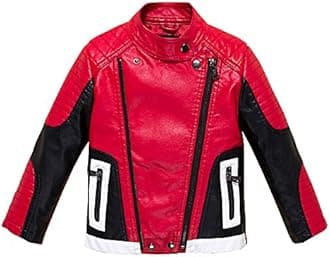 Boys Leather Motorcycle Pilot Jackets Toddler Coats