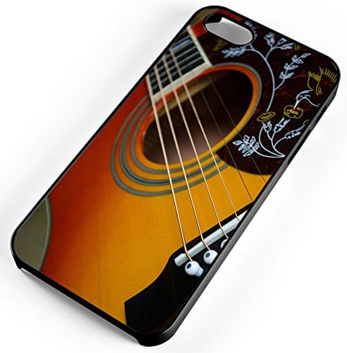 iPhone Case Fits Apple iPhone 6s 6 Picking And Grinning Acoustic Guitar Black Plastic