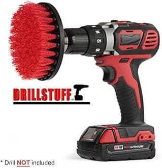 Power Scrub Brush - Remove Algae, Mold, Mildew, and Moss - Concrete Pools, Bird Baths, Garden Fountains, Statues - Deck Brush- Granite, Marble Cleaner - Garden Fountains - Monuments and Headstones