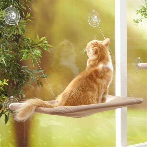 Alisaouse Cat Bed, Cat Window Perch Window Seat window Suction Cup Sunny Seat Window Hanging Shelf Seat Cat Hammock Pet Resting Seat Safety Cat Shelves - Providing all Around 360° Sunbath for Cats