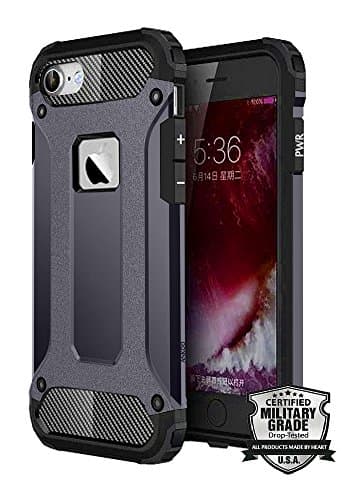 iPhone 6S Case,iPhone 6 Case,ANKOO [MILITARY GRADE] Heavy Duty Dual Layer Tough Defender Shield Case Hybrid Armor Shock Absorbing Protection Cover for Apple iPhone 6 / iPhone 6S (4.7) - Navy Blue