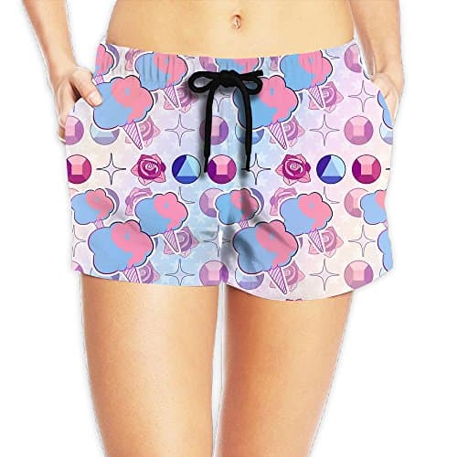 Women Summer Cotton Candy Garnet Pattern Quick-drying Pants
