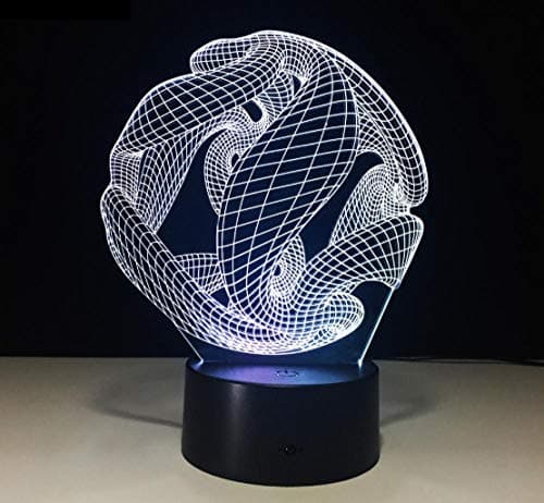 3D Night Light LED Illusion Light Abstract 7 Colors Touch Art Sculpture Lights Bedroom Desk Table Decoration Lamp for Kids Adults Best Gift