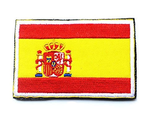 Embroidery Each Country's Flag Patch (3''X2'', Spain)