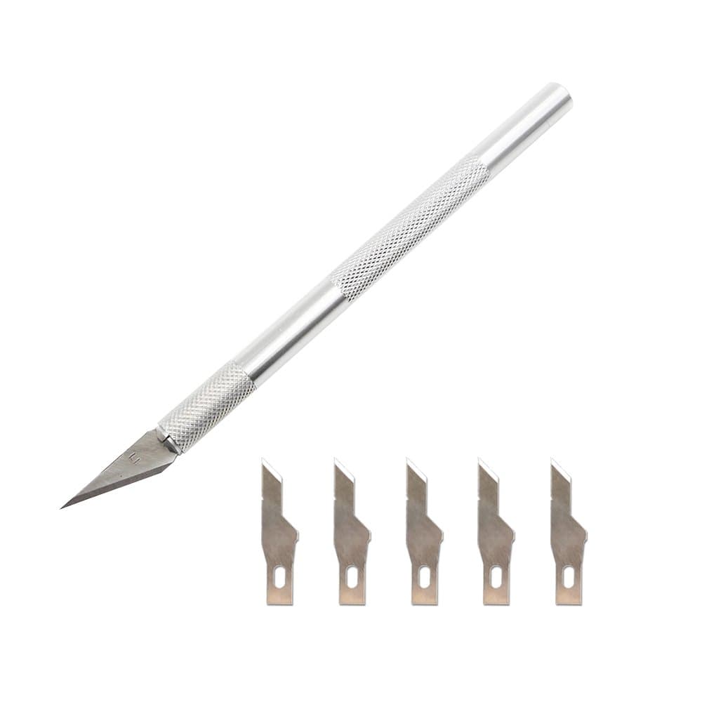 COMIART Precision Hobby Cutting Caving Knife Sculpture Tool (5pcs NO.16 Blades+1pcs NO.11Blades)