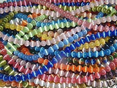 (10 Strands) Cat-4mm-Assorted Cat's Eye Beads 4mm