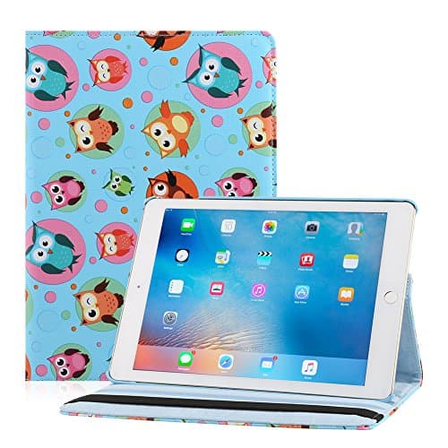 Auto Sleep/Wake Function 360 Degree Rotating Smart Multi-Position Stand Case Cover for 9.7 inch iPad 2 3 4 with Retina Display with a Stylus as a Gift (BA692-5)
