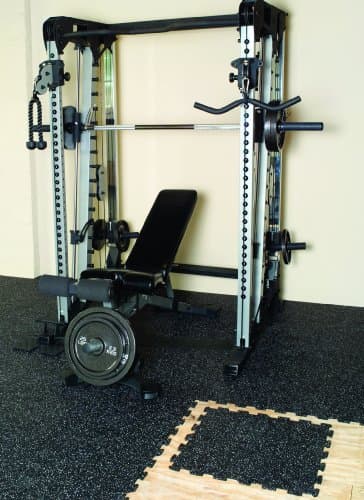 8mm Rubber Flooring Tile 9 Pack 23inx23In. Field tile Blue