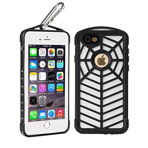 100% Waterproof Phone Case, Save4you Shockproof Dustproof Full Sealed Protection Cover Heavy Duty Spider Sport case for Apple iPhone (6/6S Plus(5.5 inch) White)