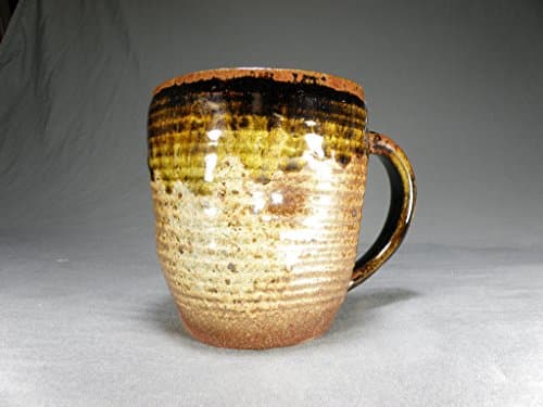 16 oz Handmade Wheel thrown Soda fired mug.
