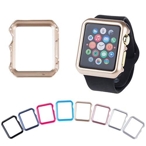 (1PCS) Thin Hard PC Guard Bumper Protective Case Cover For Apple Watch iWatch 38mm (Blue)