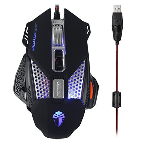 LUOM 730 Gaming Mouse 3200 DPI Wired Programmable 7 Buttons Optical Mice with Colorful Breathing LED