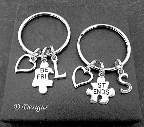 Best Friends Jigsaw Keyring Set Personalised