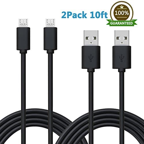 10ft USB Wireless-Speakers Data Power Charger Charging Cable Cord for Bose SoundLink COLOR Bluetooth,Tap-Alexa, Echo-Dot, DOSS Touch V4.0, OontZ-Angle-3, Jam Classic, Beats Pill, JBL-Bose, iHome, UE B