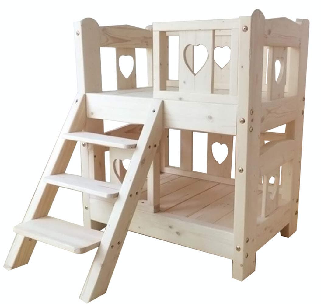 YAMEIJIA Pet bed, bunk bed, double solid wood bed, kennel, pet nest