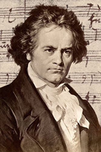 Poster DNOVING Stylish Art Print Beethoven Pattern Print Wall Decorative Wall Poster 20-Inch By 30-Inch