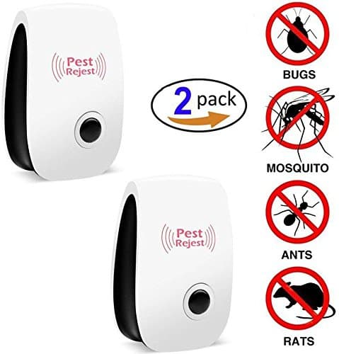 [NEW] Pest Repeller - 2 Pack Electronic Plug In Pest Control - Pest Reject for Mosquitoes, Mice, Ants, Roaches, Spiders, Flies, Bugs, Lizards, Non-toxic Eco-Friendly