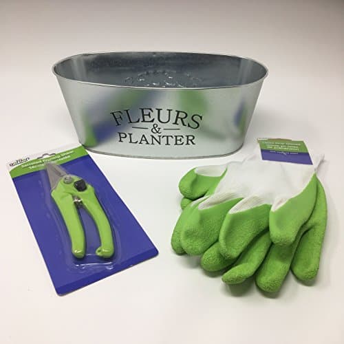 Garden Planter, Gloves &amp; Pruner - Bundle