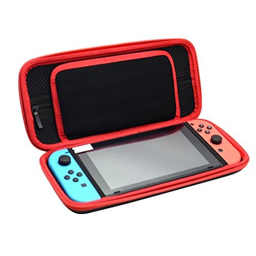 Switch Case, EVA Hard Shell Travel Carrying Protective Storage Bag for Nintendo Switch With 10 Game Card Slots (Black)