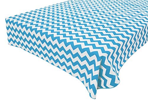 Zen Creative Designs® Premium Cotton Table Cloth Chevron / Zig-Zag (58" x 58" Square, Turquoise)