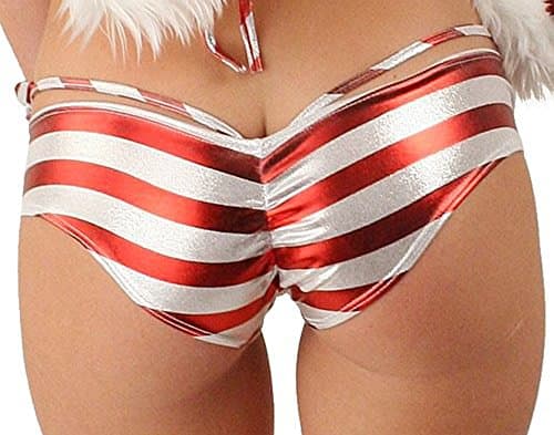 Sexy Christmas Candy Cane Booty Short and G-string set (Small 3-5)