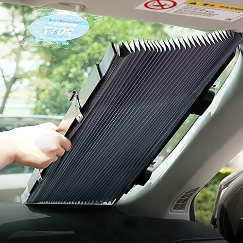 Car Windshield Sun Shade Automatic Sunshade Retractable Windshield Cover for Compact Car