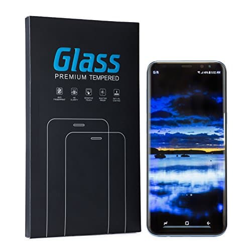 Galaxy S8 Plus Screen Protector With Invisible Full Screen Adhesive Tempered Glass. Anti - Scratch and Anti- Fingerprint 3D Curved Tempered Glass with HD Clarity Sensitive Touch- Air Bubbles Free!