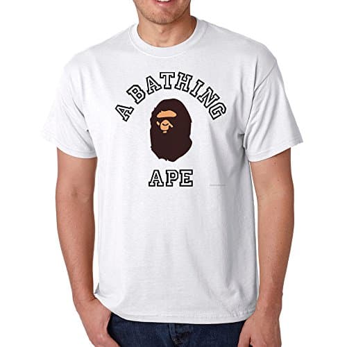 A bathing ape bape logo for X-Large White men T shirt