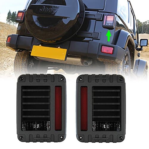 2X Plug & Play LED Brake Tail Lights Bulb For 07-15 Jeep Wrangler JK Rear Turn Singal Reverse Conversion Lights Assembly