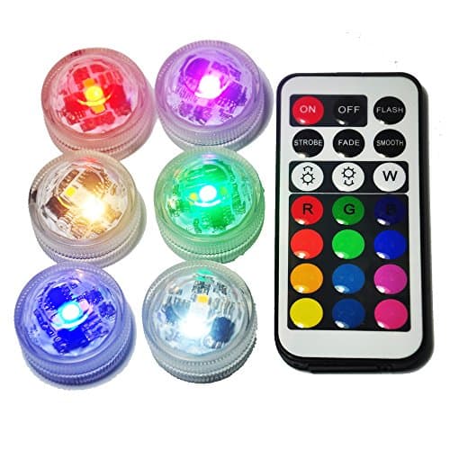Submersible led light waterproof wedding led decoration remote control led tea mini light with battery party table christmas vase hookah shisha 12pcs light+2pcs remote
