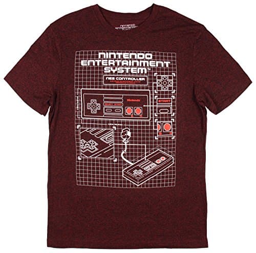 NES Nintendo Entertainment System Controller Diagram Licensed T-Shirt (Medium)