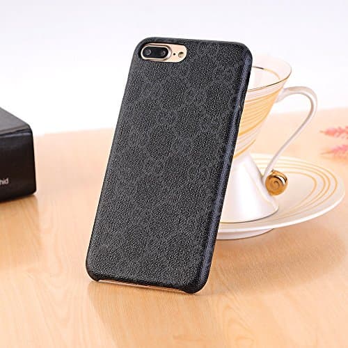 iPhone 7/8 Plus Case, New Elegant Luxury PU Leather Classic Style Cover Case Cover Case For iPhone 7 Plus iPhone 8 Plus (Color : Black)