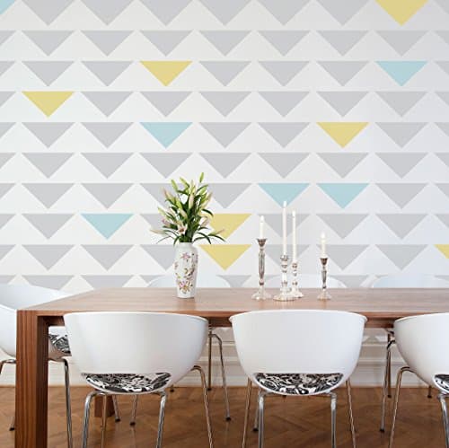 Geometric Triangle Wall and Floor Stencil - Cute Stencils - Laser Cut