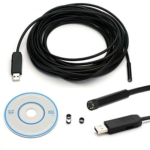 JINGLESZCN Micro USB Android 7mm Dia 1/1.5/2/3.5/5m Length Waterproof Inspection Camera Boroscope Snake Endoscope Cam Pipe OTG (5m)