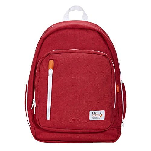 Organized Daypack Backpack Red &amp; White | Piko Backpack by Just Porter