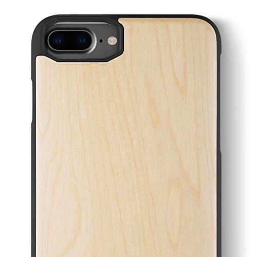 iPhone 8 Plus / iPhone 7 Plus WOOD Case - iCASEIT Slimfit Lightweight Unique Grain Hybrid Snap-On Protective Shockproof Drop proof Bumper Protection Real WOODEN Cover Phone 7/8 Plus - DC2209 - Maple